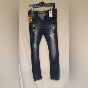 Machine Pour Neuf Mode Distressed Womens Jeans